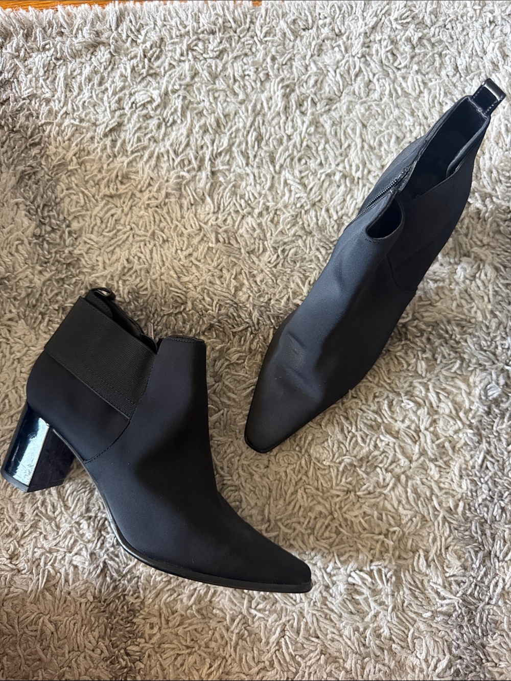 Women's Black Pointed Toe Ankle Boots Donald j pliner